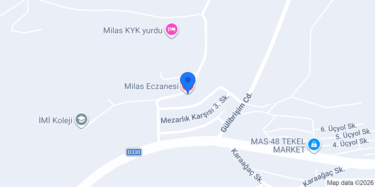 Milas Eczanesi konumu