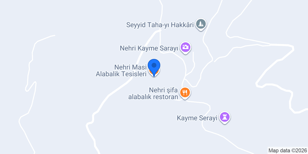 Nehri Masi Alabalik Tesisleri konumu