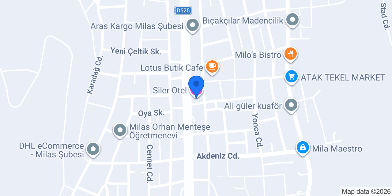 Siler Otel. konumu
