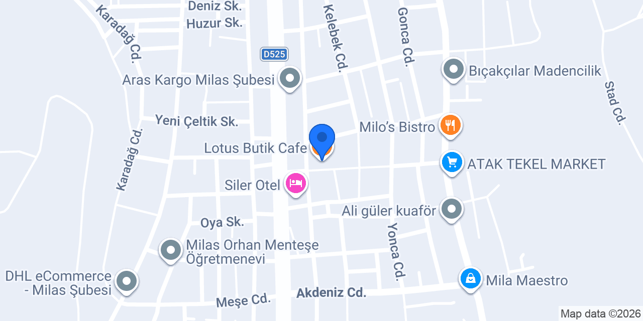 Lotus Butik Cafe konumu