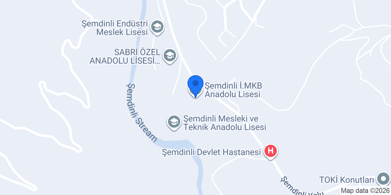 Şemdinli İ.M.K.B Anadolu Lisesi konumu