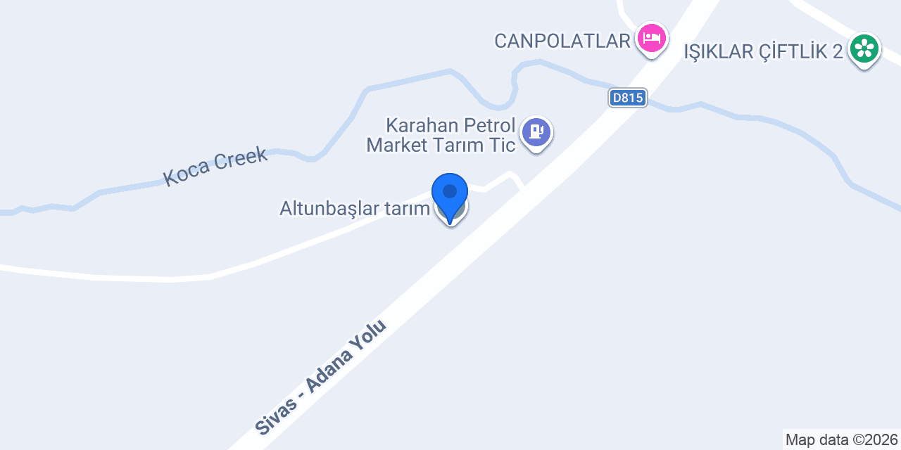Altunbaşlar tarım konumu