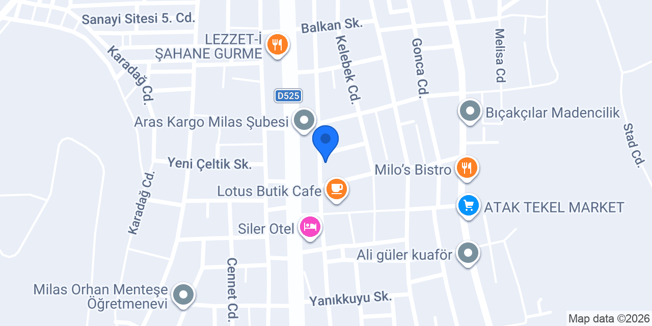 Milasgaz mühendislik konumu