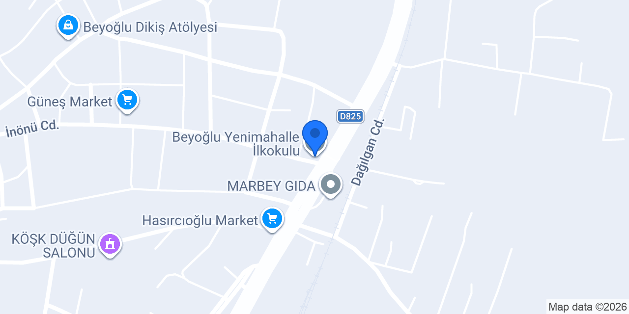 Beyoğlu Yenimahalle İlkokulu konumu