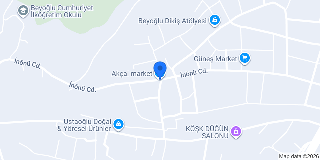 Akçal market konumu