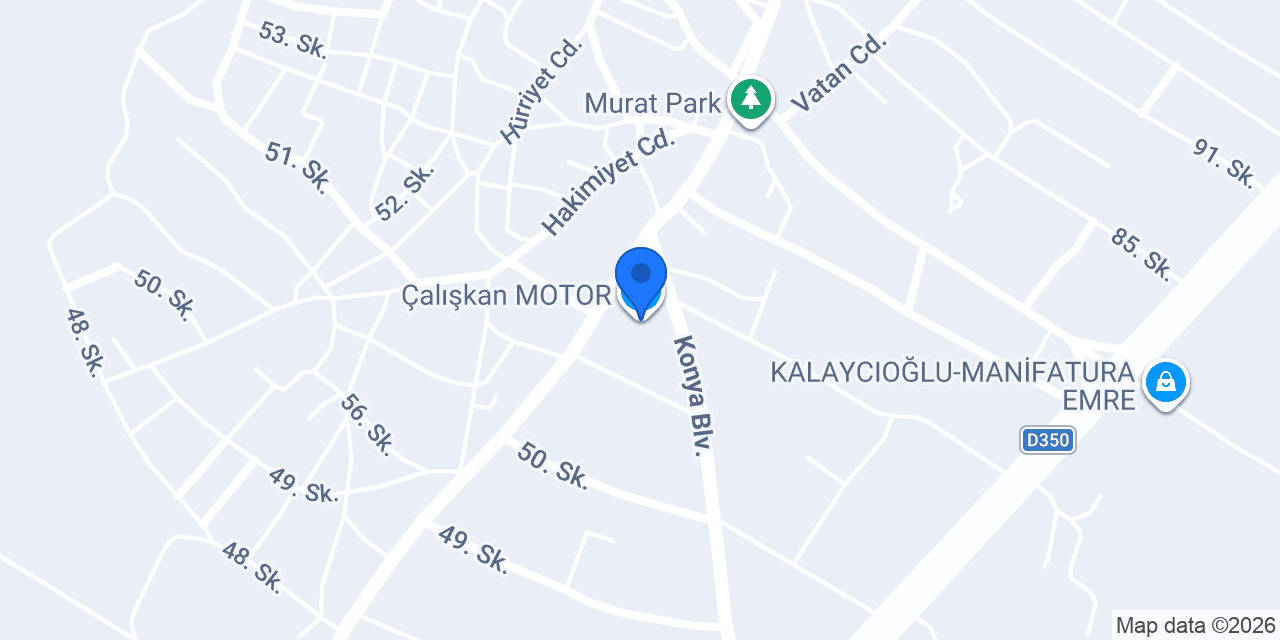Çalışkan MOTOR konumu