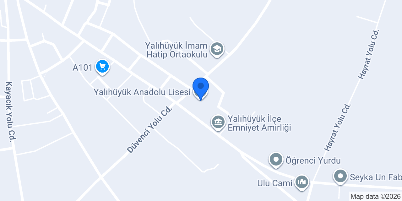Yalıhüyük Anadolu Lisesi konumu