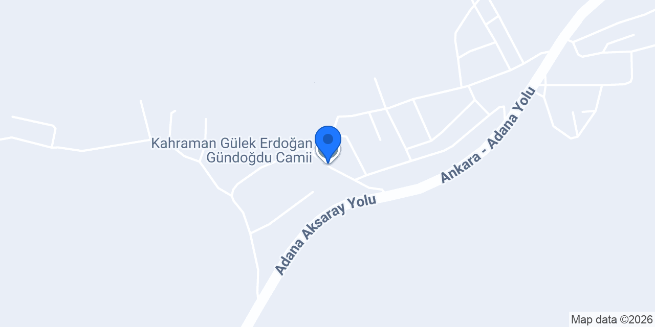 Kahraman Gülek Erdoğan Gündoğdu Camii konumu