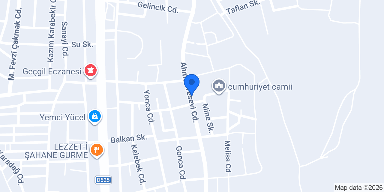 Elif Unlu Mamülleri konumu