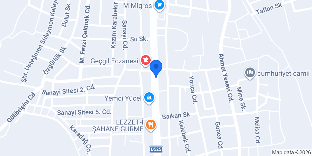Kutlu Otomotiv konumu