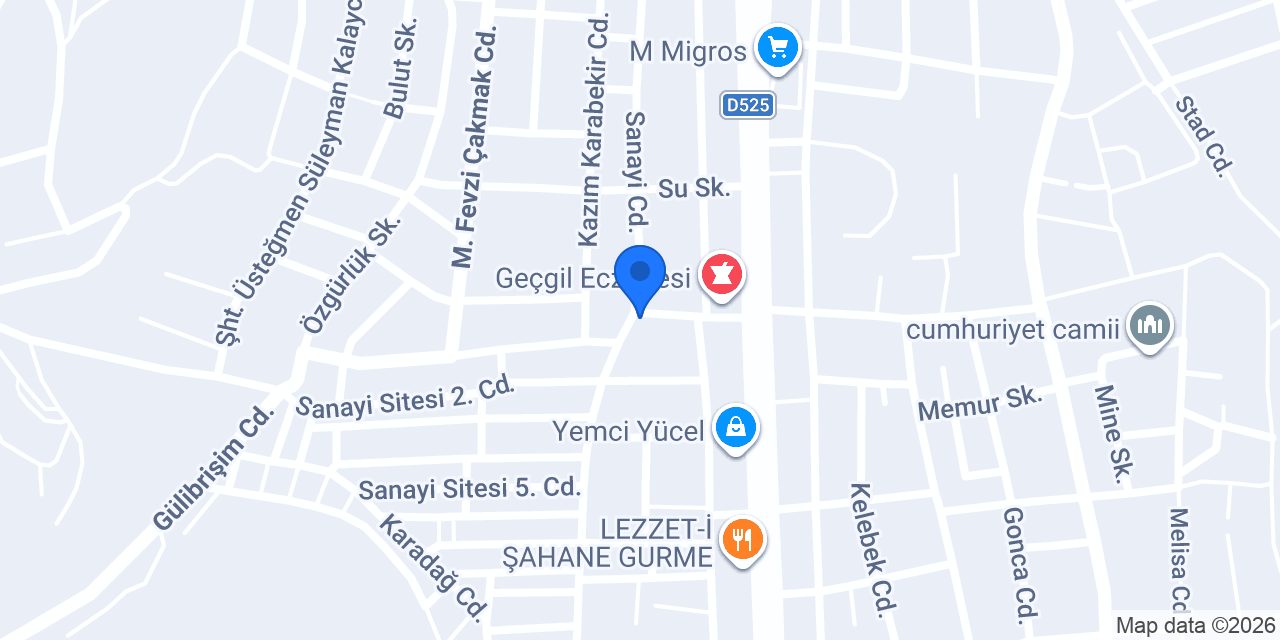Akça Oto Lastik konumu