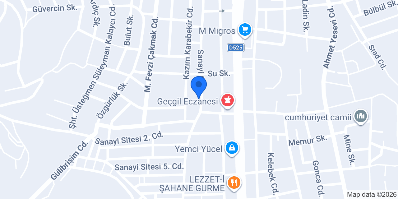 ÇARÇABUK-Pınarcı Ticaret konumu