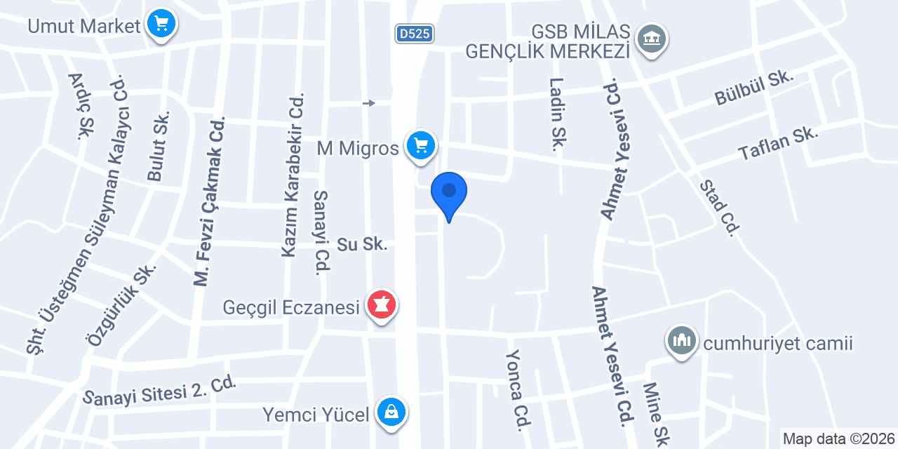 Su Eczanesi konumu