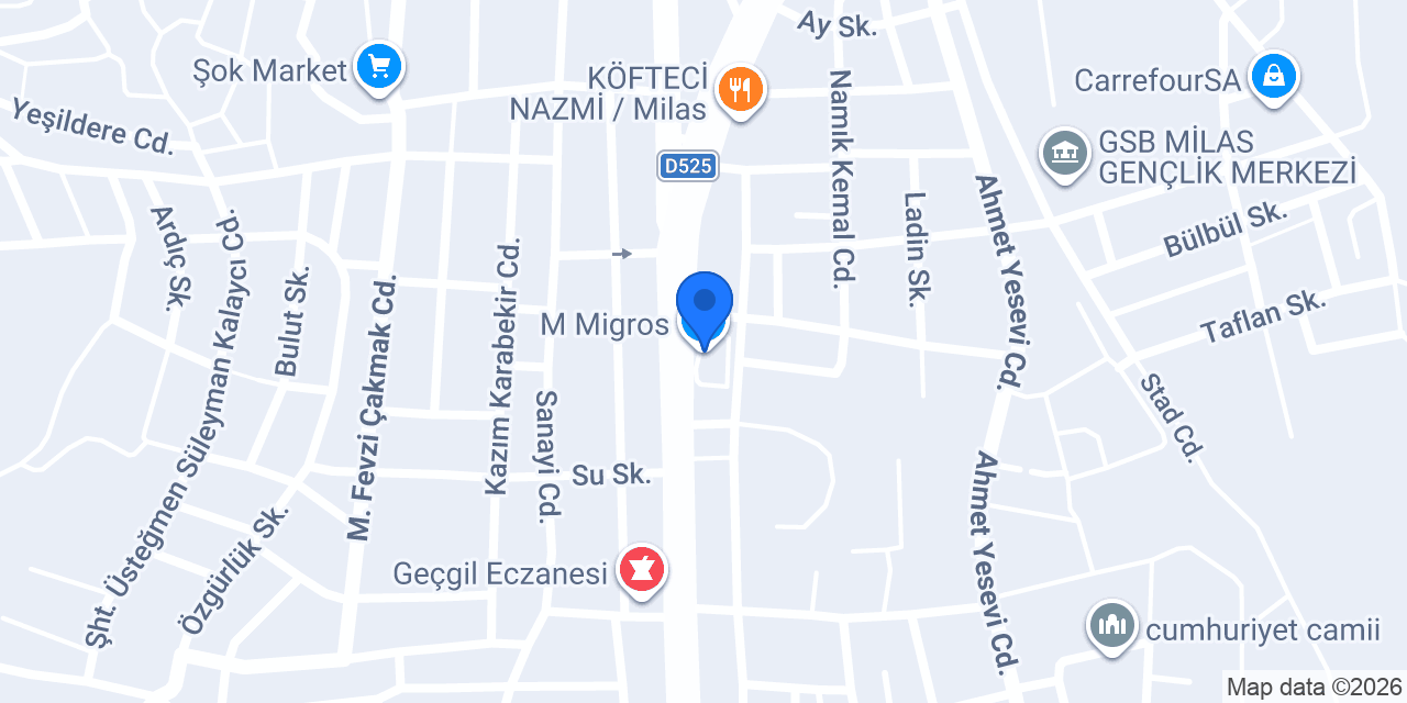 M Migros konumu
