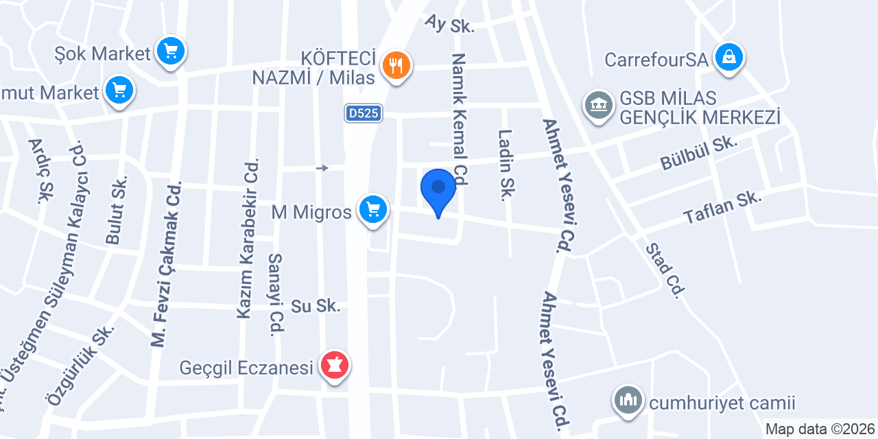 MİLAS AÇI KURS MERKEZİ konumu