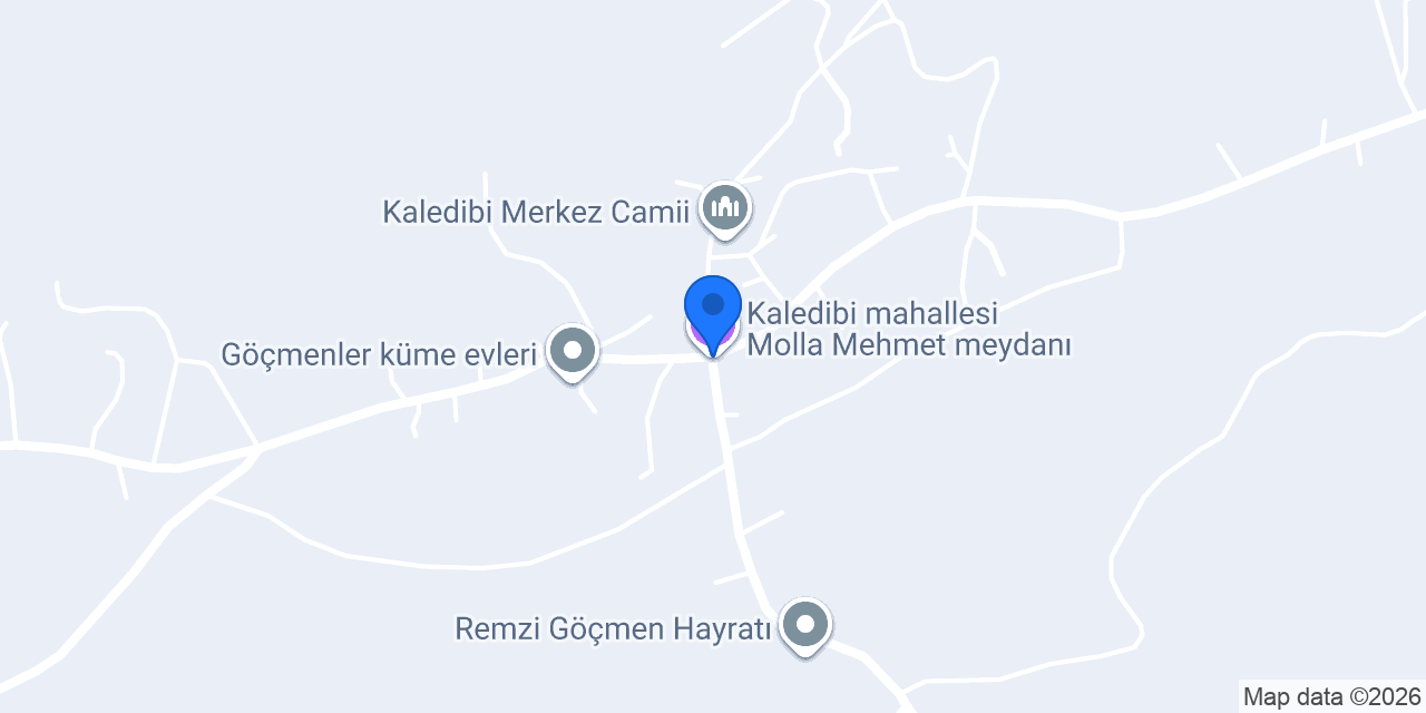 Kaledibi mahallesi Molla Mehmet meydanı konumu