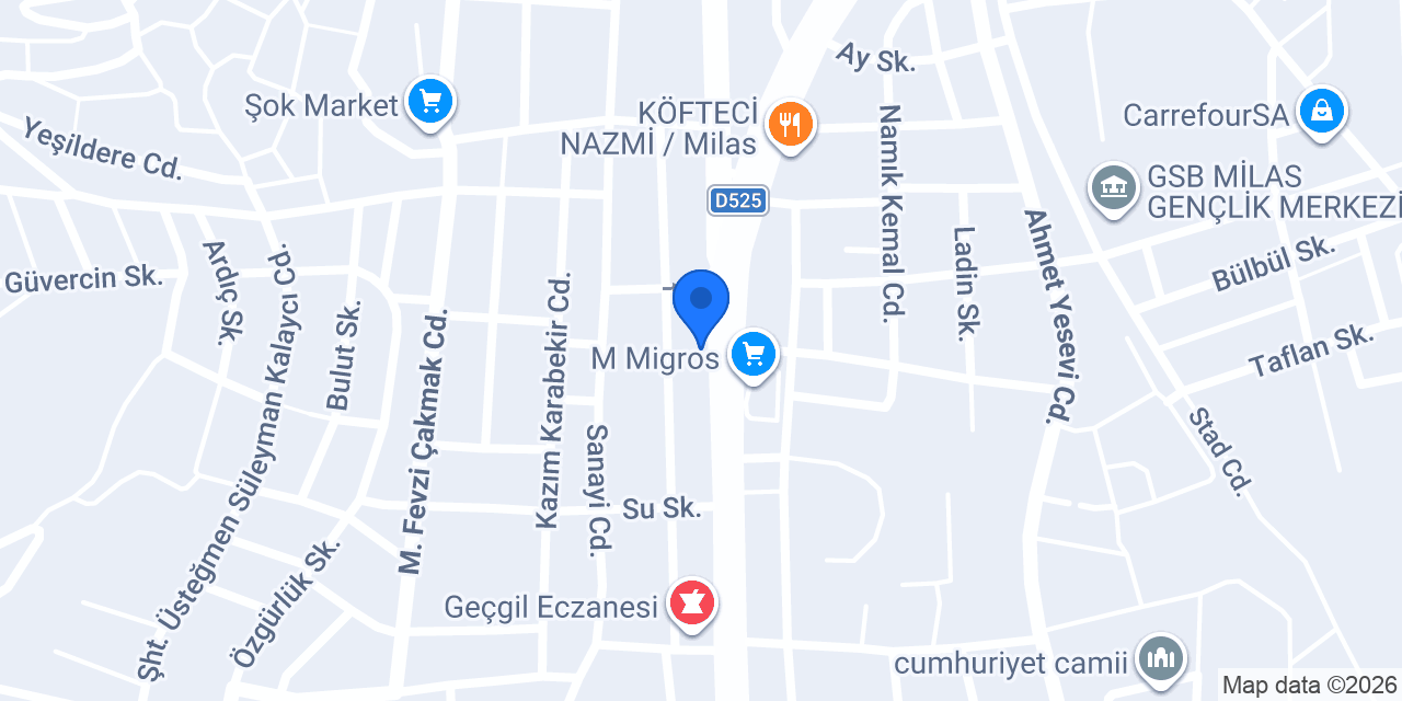 Diyetisyen Buse Keser konumu