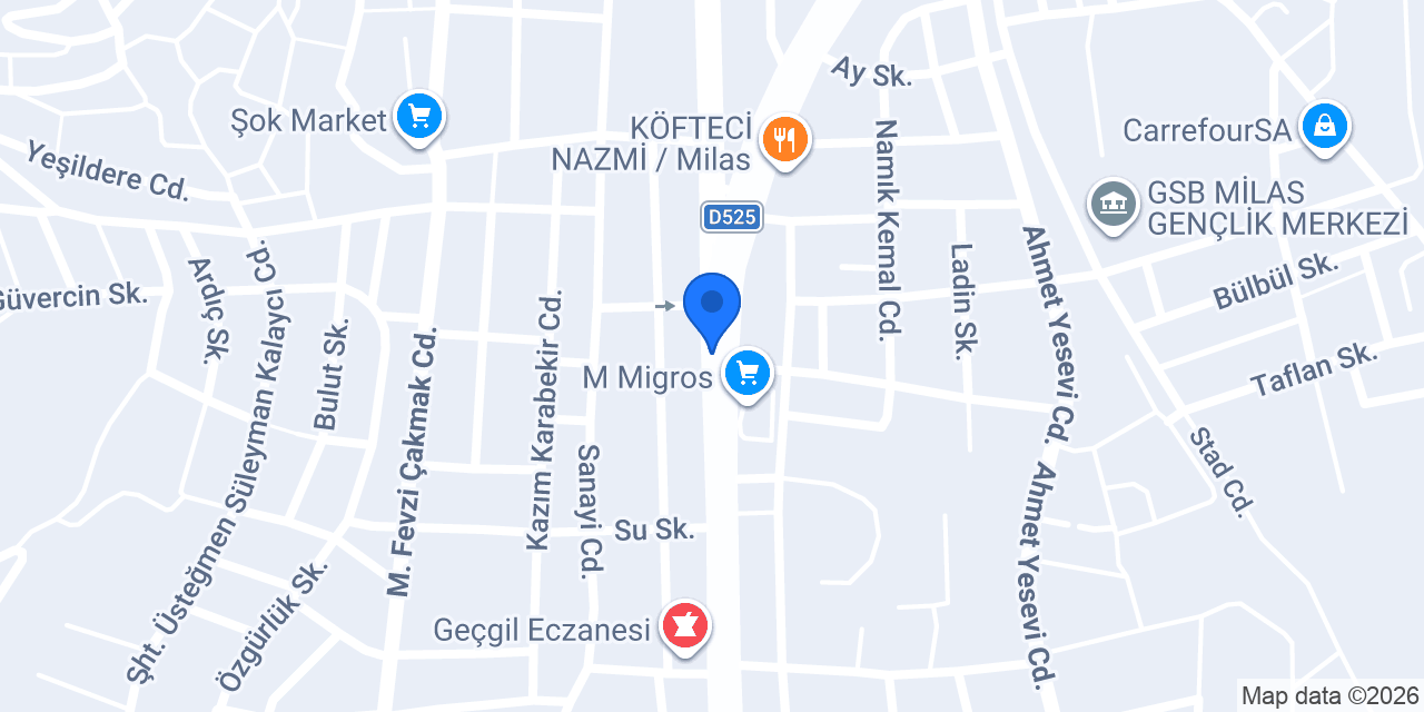 Baklavacim Milas konumu