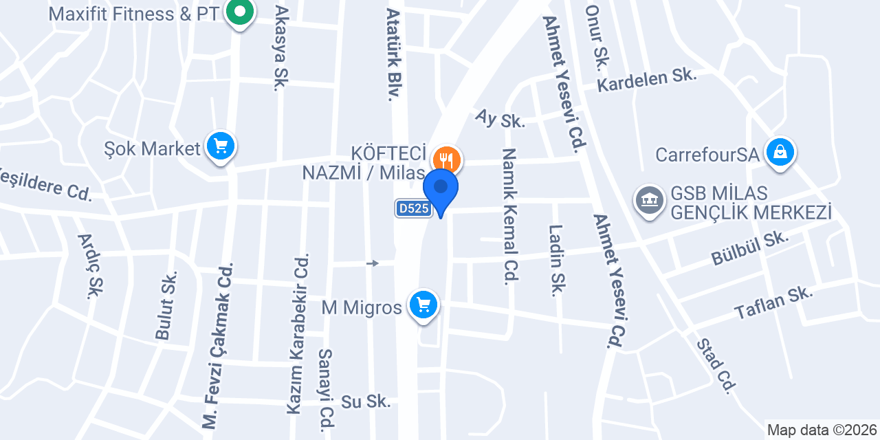 Mavi Beyaz Mobilya konumu