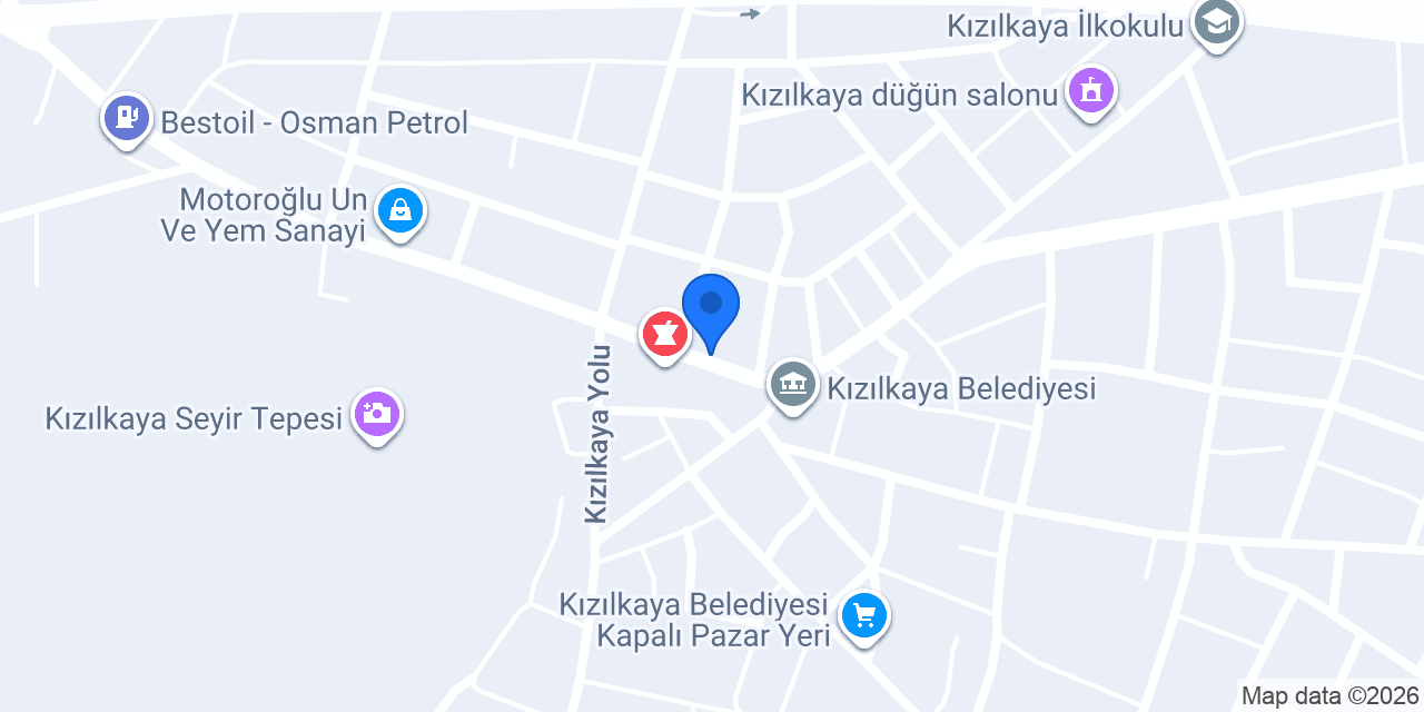 Kızılkaya Restoran konumu
