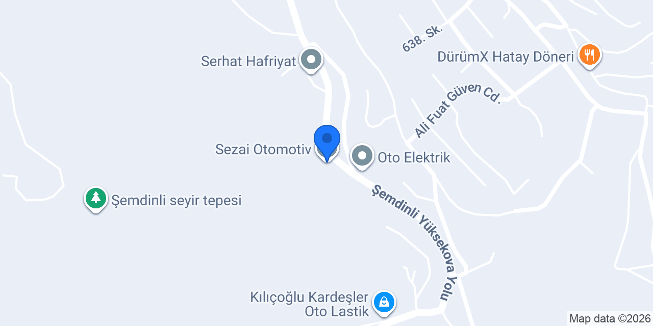 Sezai Otomotiv konumu
