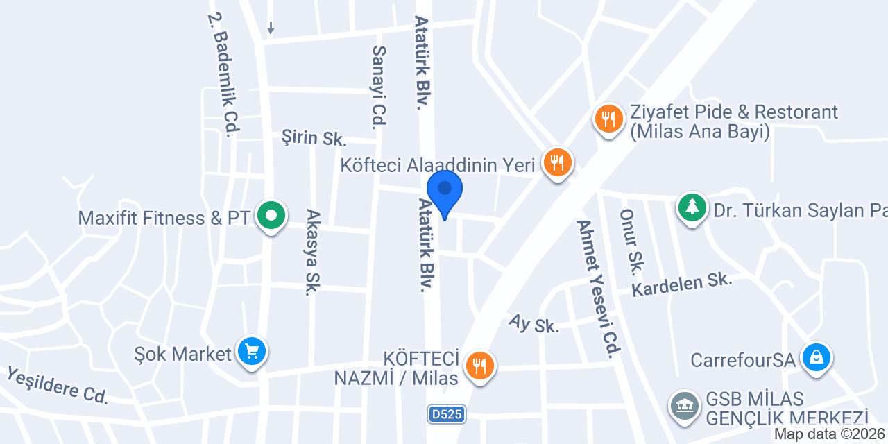 Milas Kent Veteriner Kliniği konumu