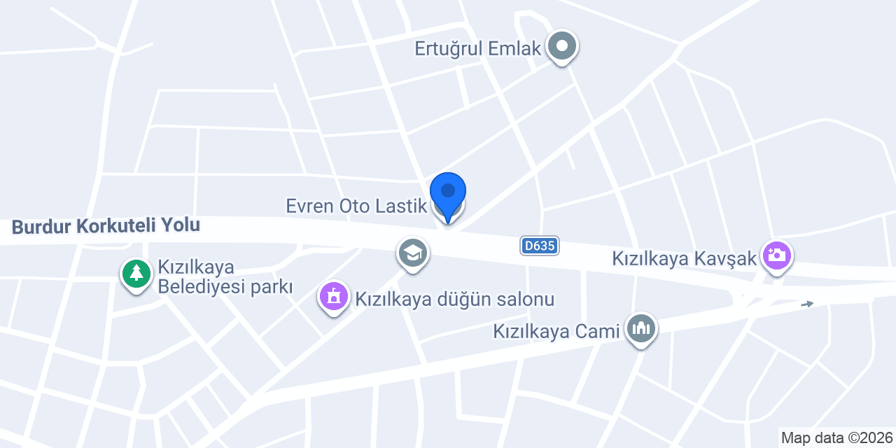 Evren Oto Lastik konumu