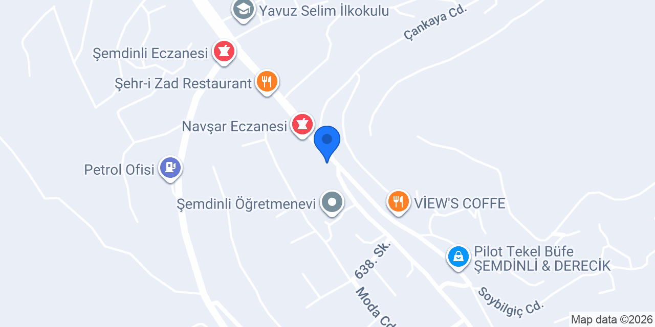 Damak Pastanesi konumu