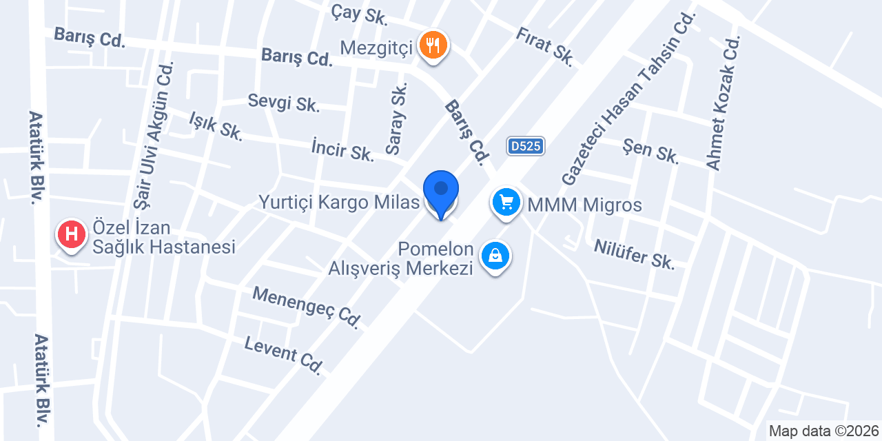 Yurtiçi Kargo Milas konumu