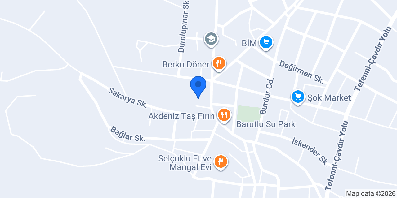 Tefenni Adliyesi konumu