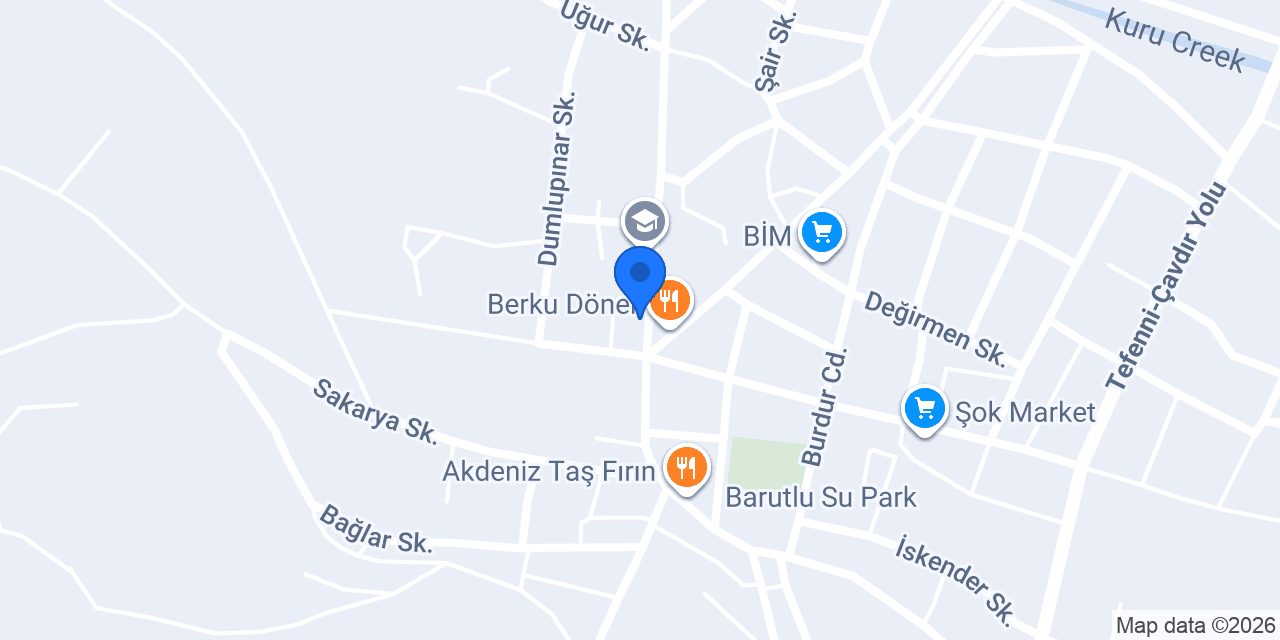 Tefenni Halk Eğitimi Merkezi konumu