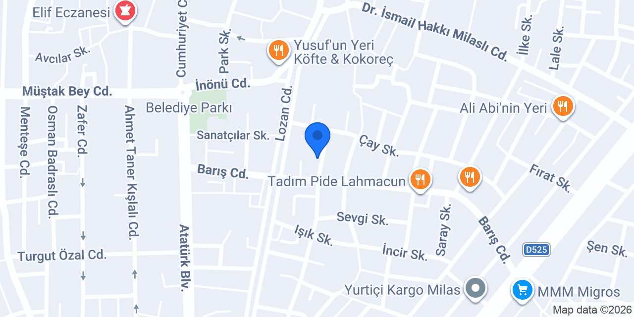 Özel Milas Anaokulu konumu