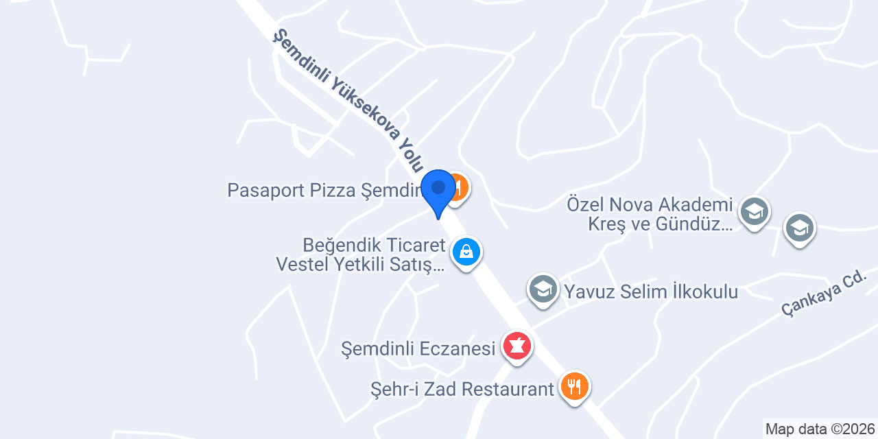 Özel Şemdinli Sürücü Kursu konumu