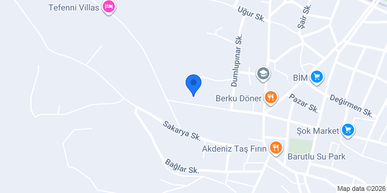 Tefenni Eski Cezaevi konumu