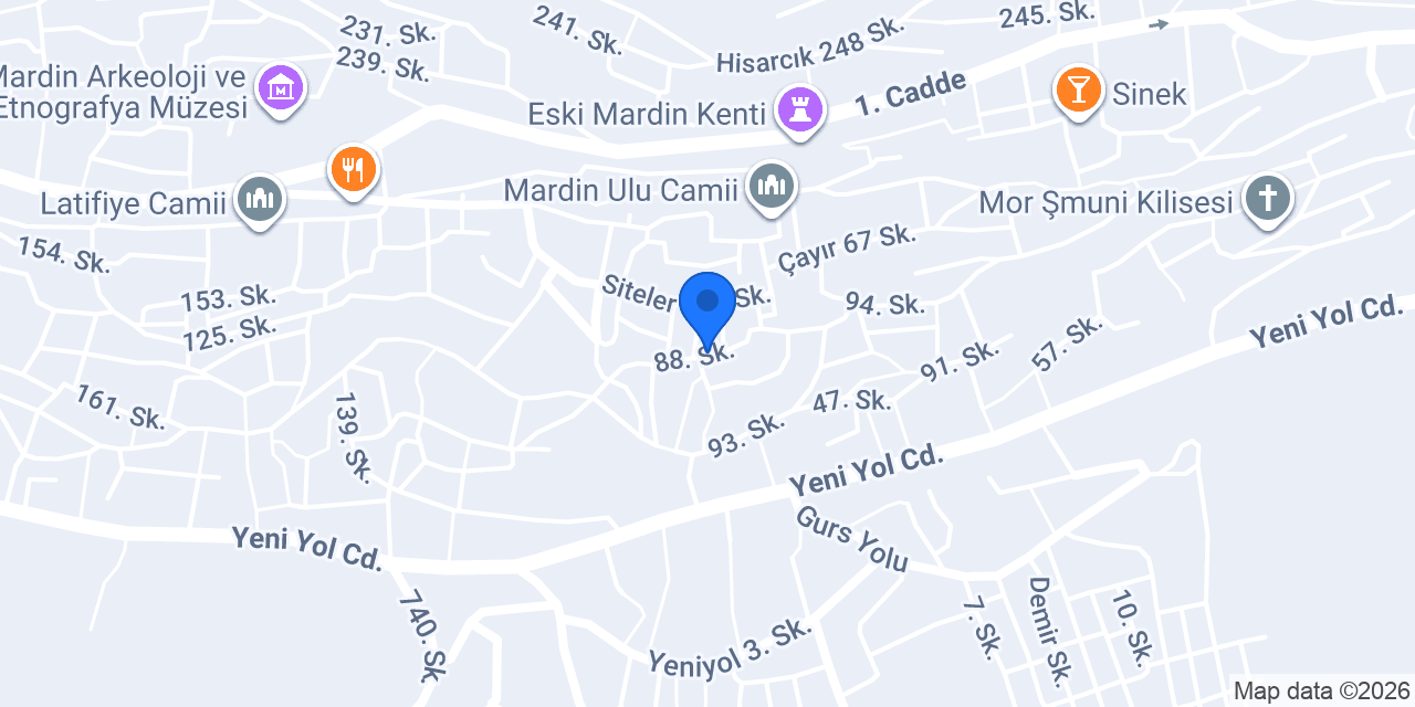 Mardius Tarihi Konak konumu