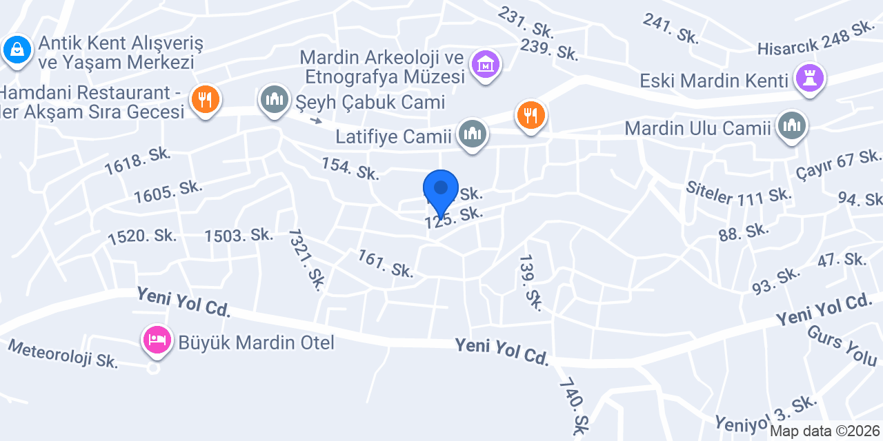MİRİSSO KONAK HOTEL MARDİN konumu