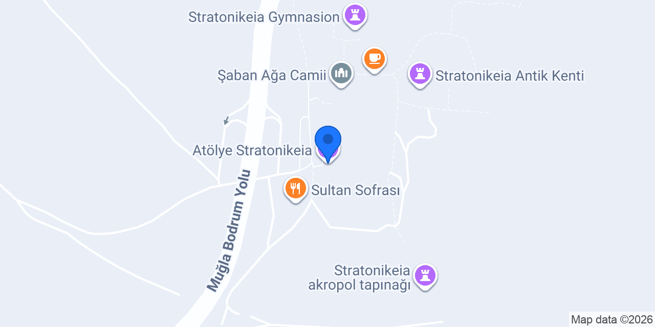 Atölye Stratonikeia konumu