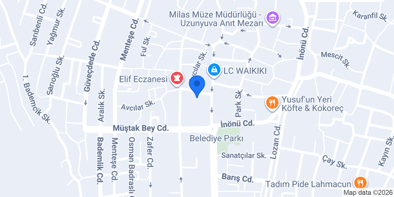 MİLAS AVUKAT AVUKAT CELAL YÜCEL TÜRKOĞLU konumu