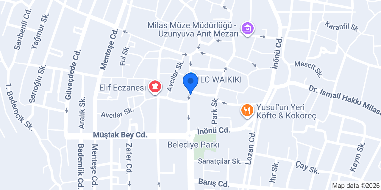Çerçi Kırtasiye konumu