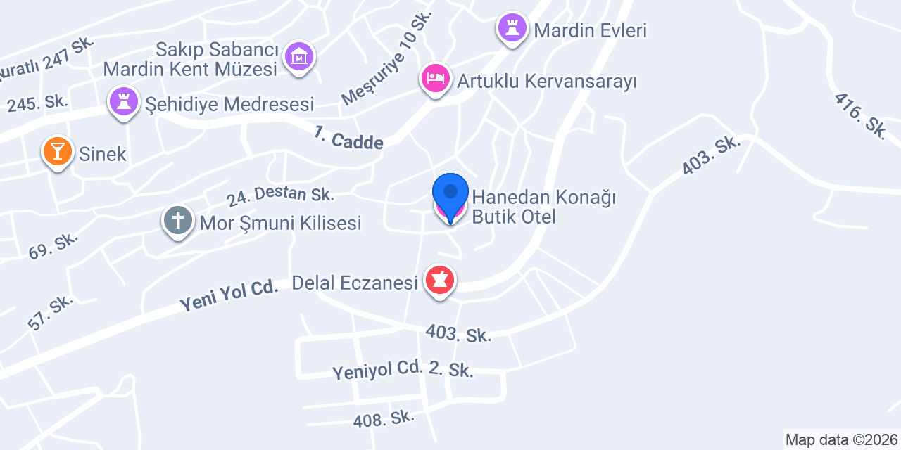 Hanedan Konağı Butik Otel konumu