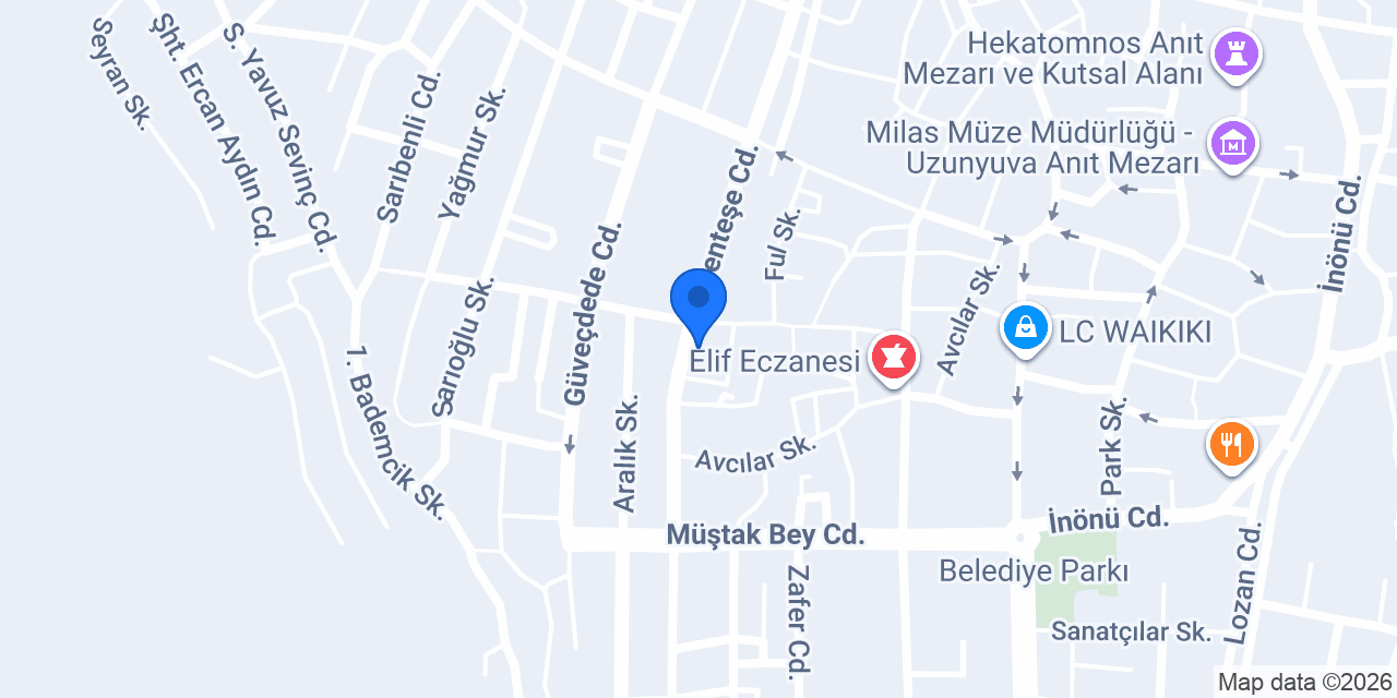 Diş Hekimi Zerrin ERTUNÇ konumu