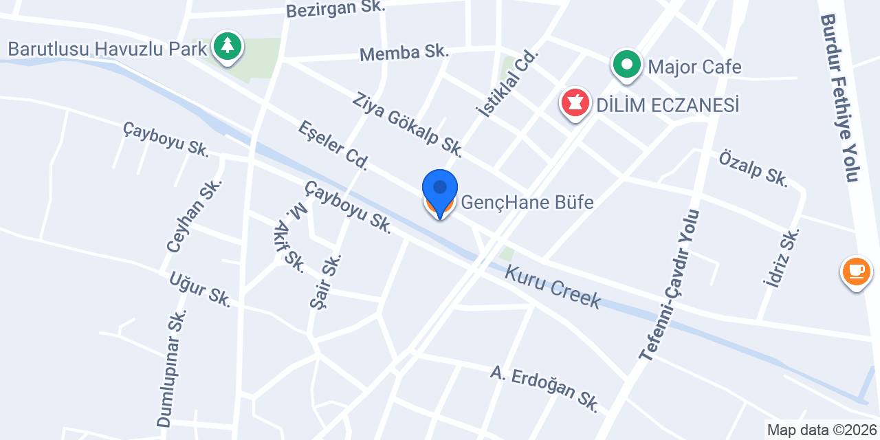 GençHane Büfe konumu