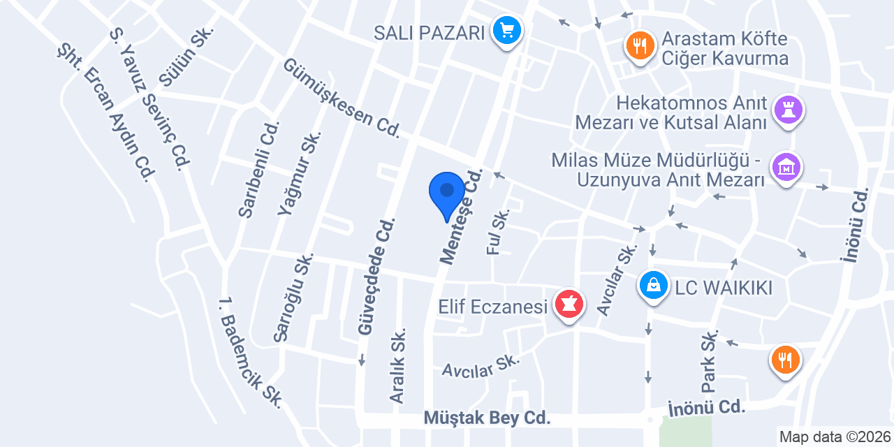 QNB Milas Şubesi konumu