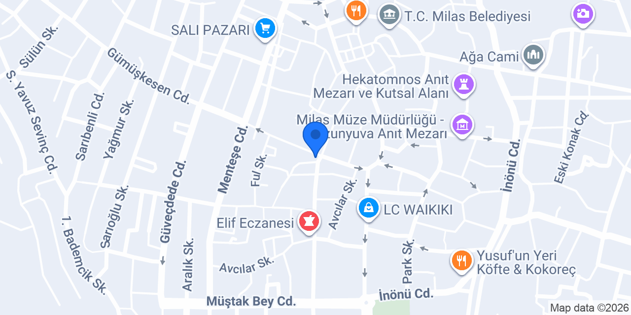 Çevik Market konumu