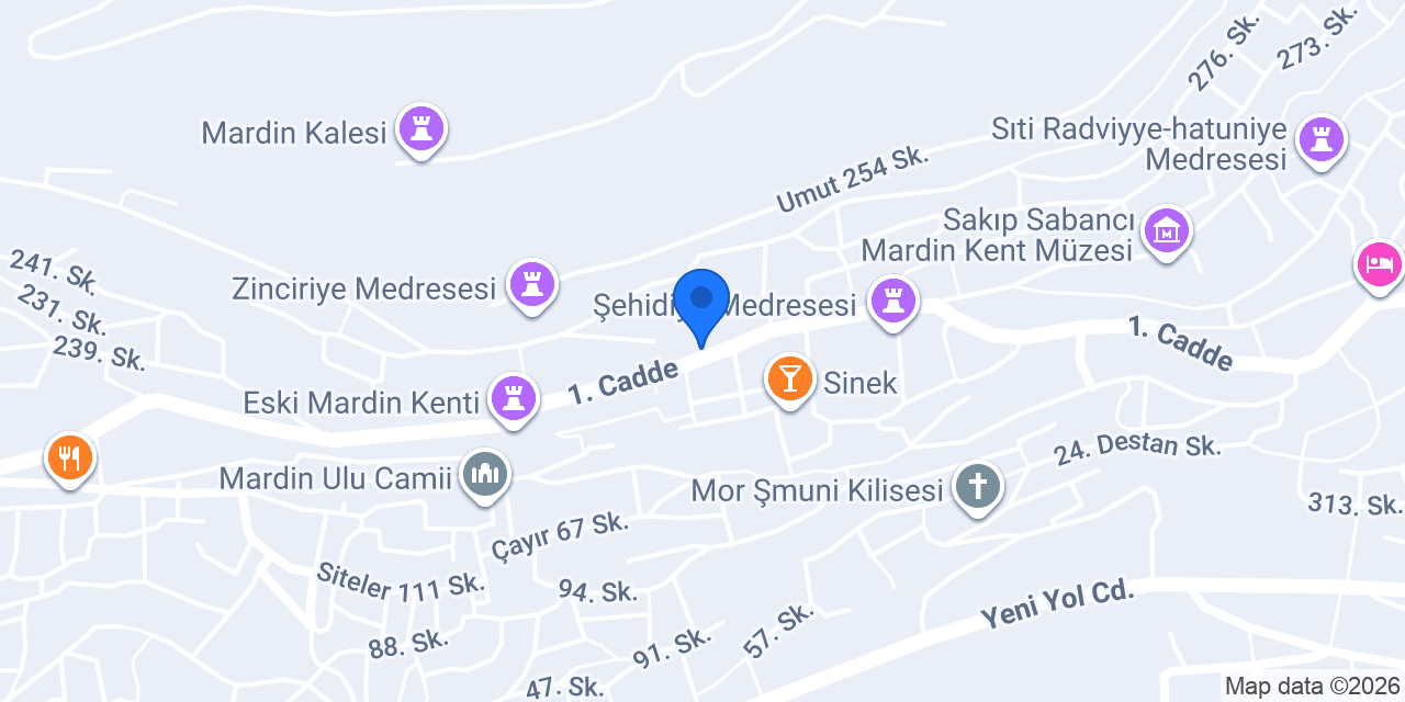 Destina Süryani şarapçılık 1 konumu