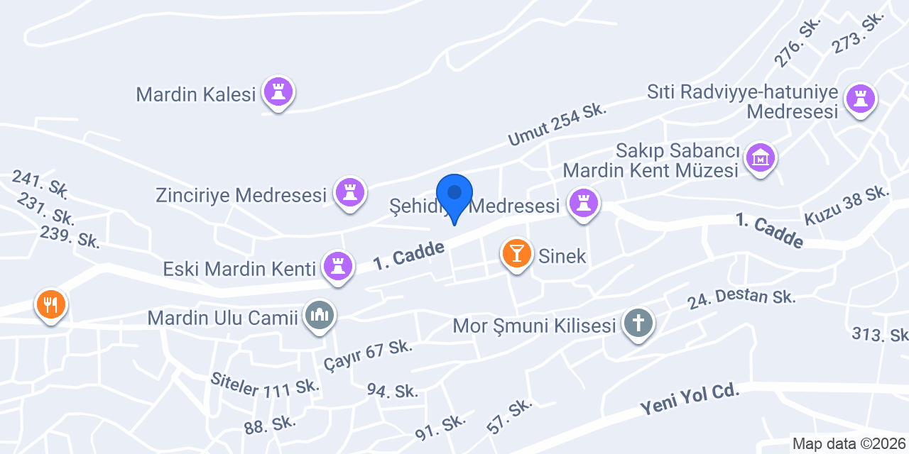 Mardin Yaşayan Müze konumu