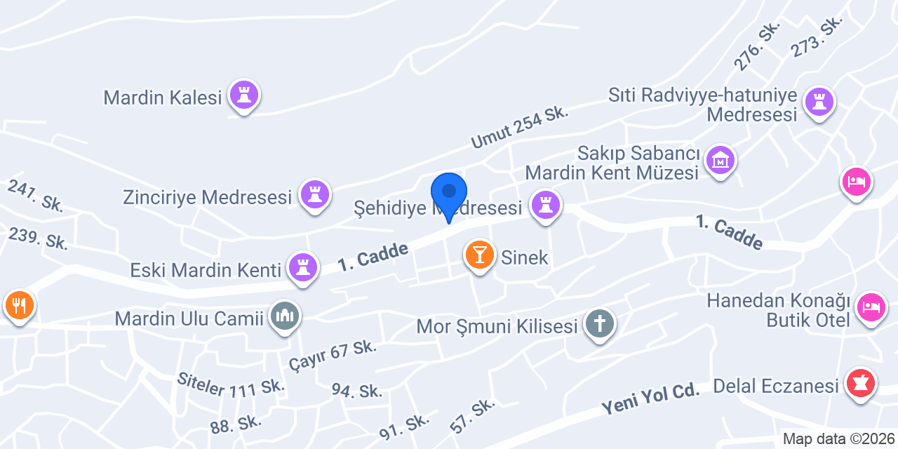 Zerde Mardin konumu