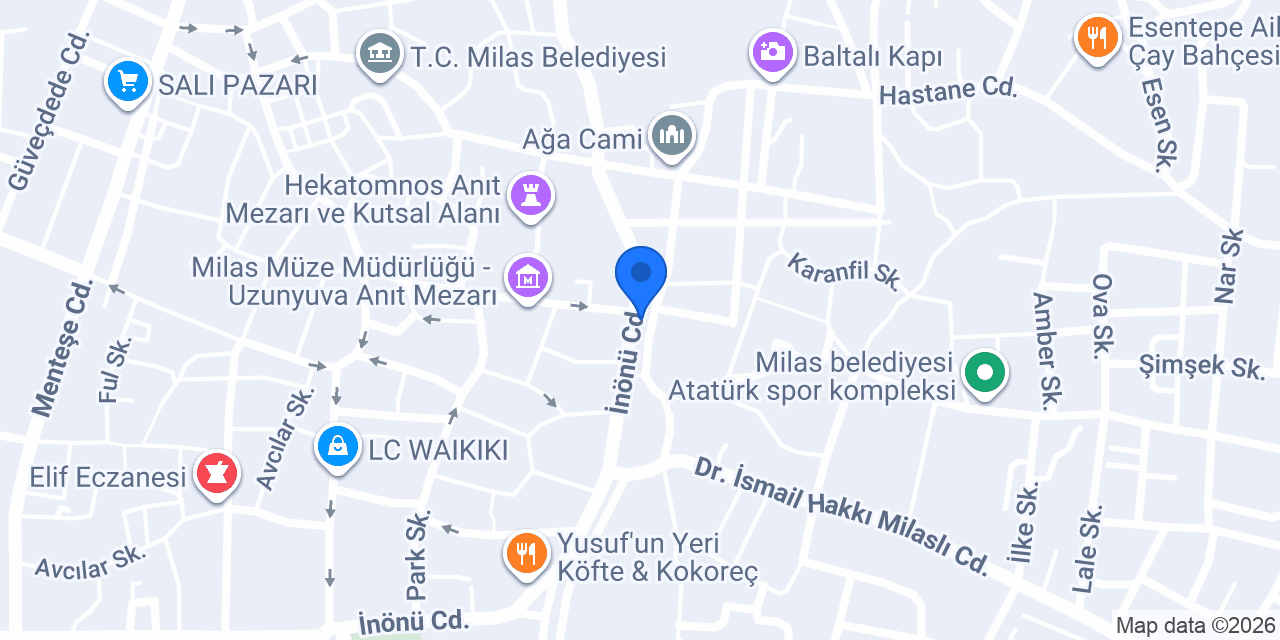 Mimoza Çiçekçilik konumu
