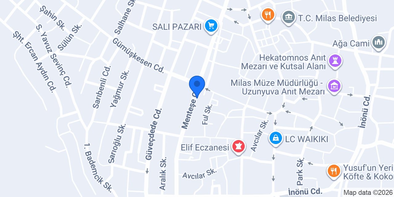 Anadolubank Milas Şubesi konumu