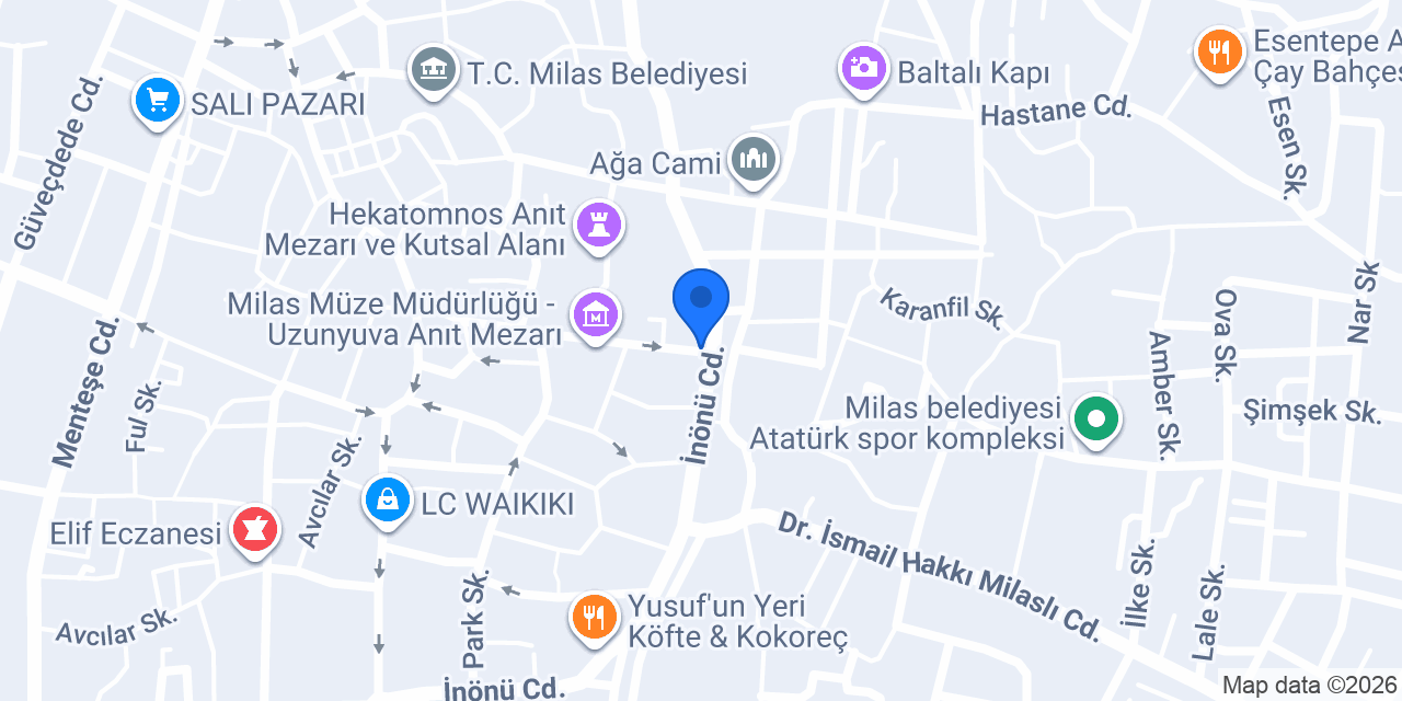 Milas Meydan Taksi konumu
